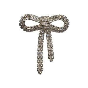 Antique Brooch Pin Rhinestone Bow Moves Sparkle Pre 1922 Collar Tie Jacket
